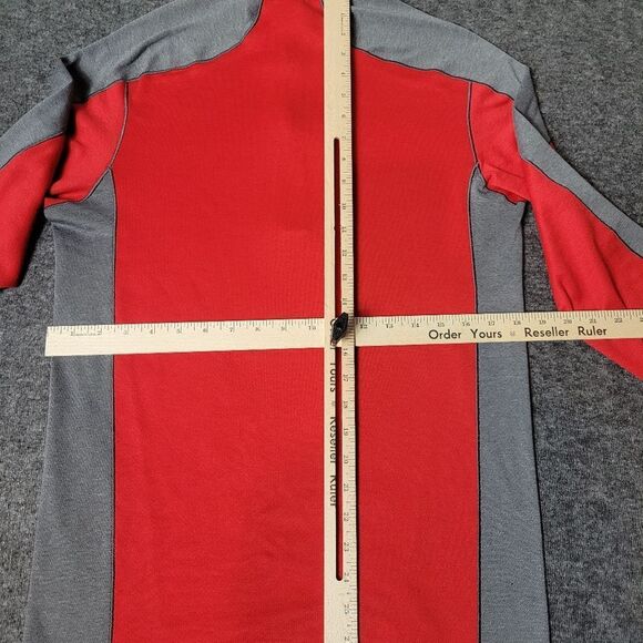 Patagonia Capilene3 Midweight Jacket Mens Adult Size S Red Gray Quater Zip - Picture 8 of 8